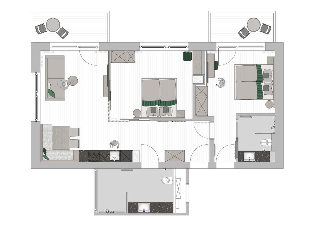 Apartment mit 2 Schlafzimmern
